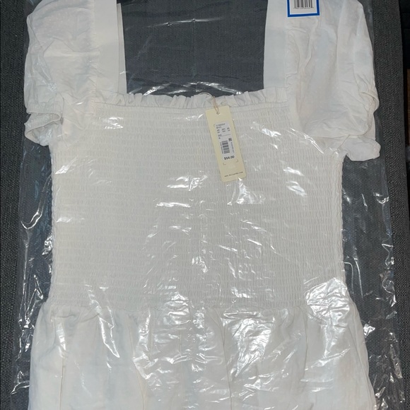 Copper Key Textured Puff Sleeve Smocked Dress XL - NWT - Picture 2 of 3